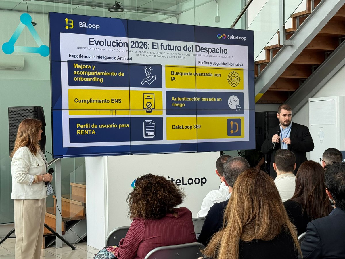 ADISSInforma's tweet photo. 💻 Turno de #BiLoop, el portal del despacho, con Ana Ventura y Kevin González Triguero
Un entorno colaborativo donde la tecnología y el valor se unen para impulsar el día a día de los profesionales.
🚀 Más eficiencia, más conexión, más oportunidades
#GrupoADISS #BiLoop https://t.co/3IudHYEEfH