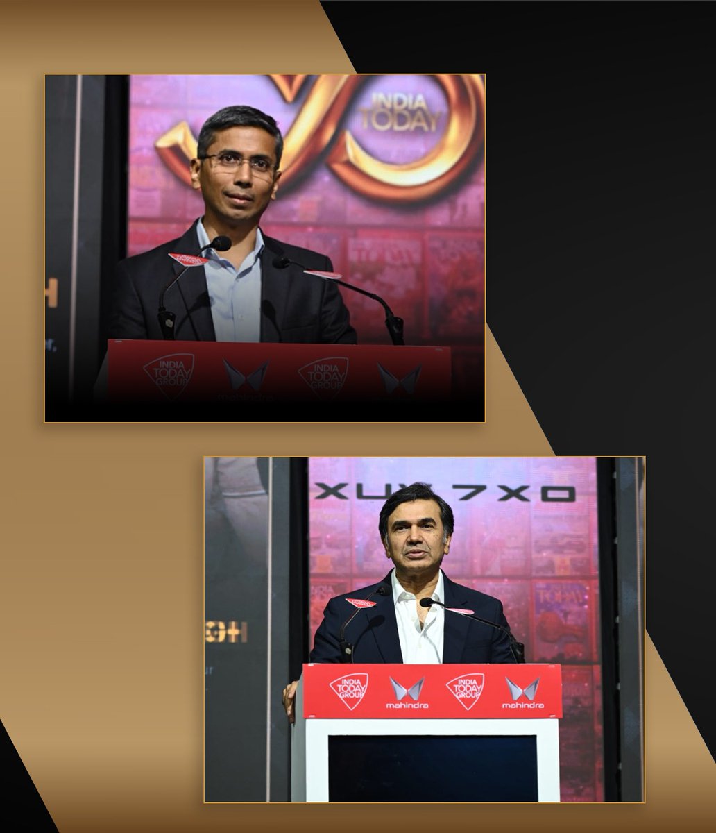 Mahindra_XUV7XO's tweet photo. 3 years. Same drive for change.
Season 3 of #DriversOfChange by Mahindra and India Today brings together visionary leaders shaping India’s tomorrow with the Mahindra XUV 7XO matching that momentum.
In conversation:
Rajesh Jejurikar, Executive Director & CEO,Auto & Farm Sectors, Mahindra & Mahindra
Nalinikanth Gollagunta, CEO, Mahindra Automotive Division
Raj Chengappa, Group Editorial Director, India Today Group
Neha Anand, VP & Head – XUV Brand Portfolio & International Marketing
Yogendra Pratap, Editor, Auto Today