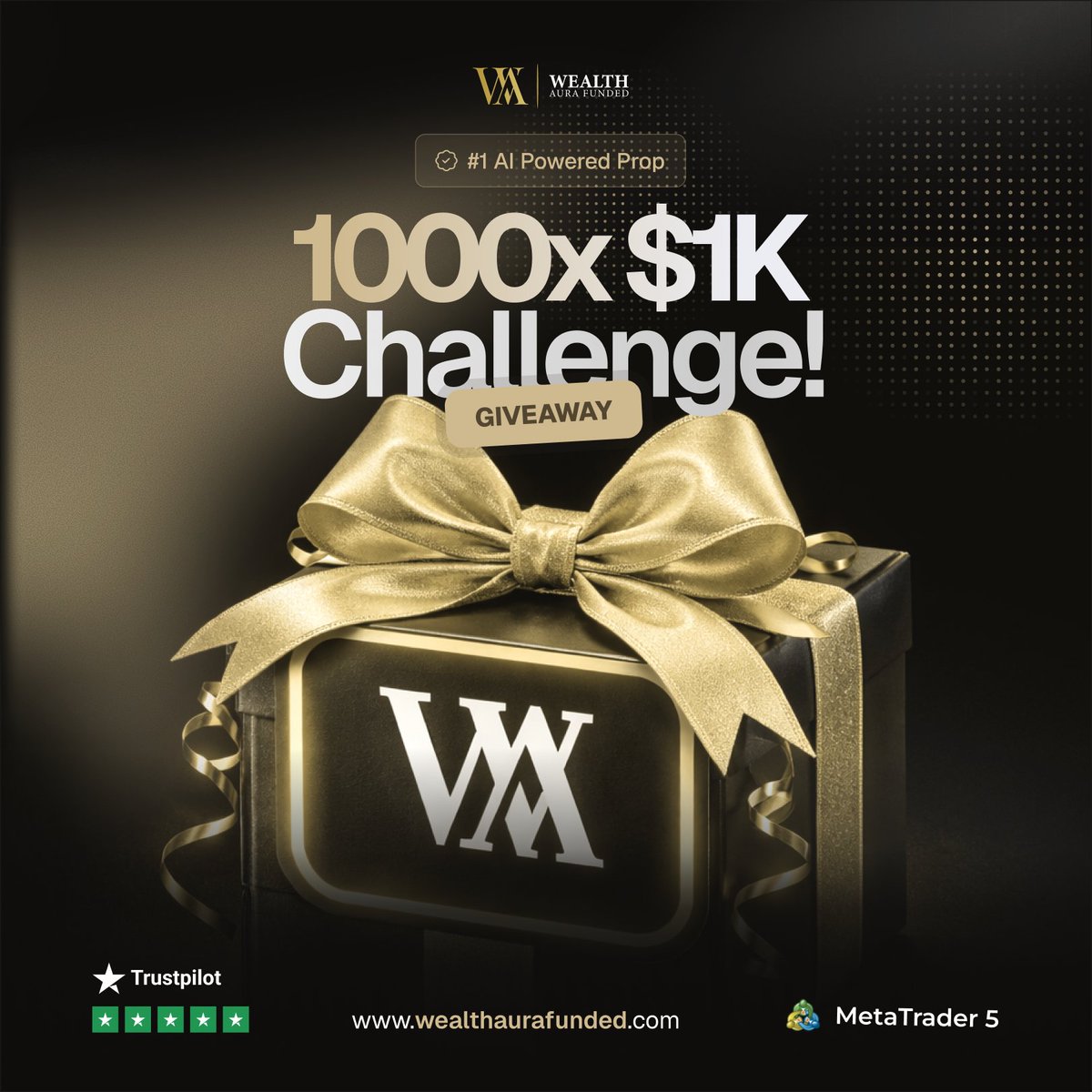 Biggest #GIVEAWAY from best propfirm <a href="/WAFunded/">Wealth Aura Funded</a> 
Love their spread and simple rules fast support team and no delays.
Join the the giveaway fast and support full.❣️