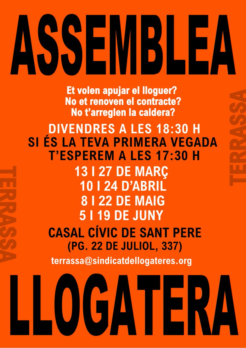 Sindicat de Llogateres de Terrassa tweet media