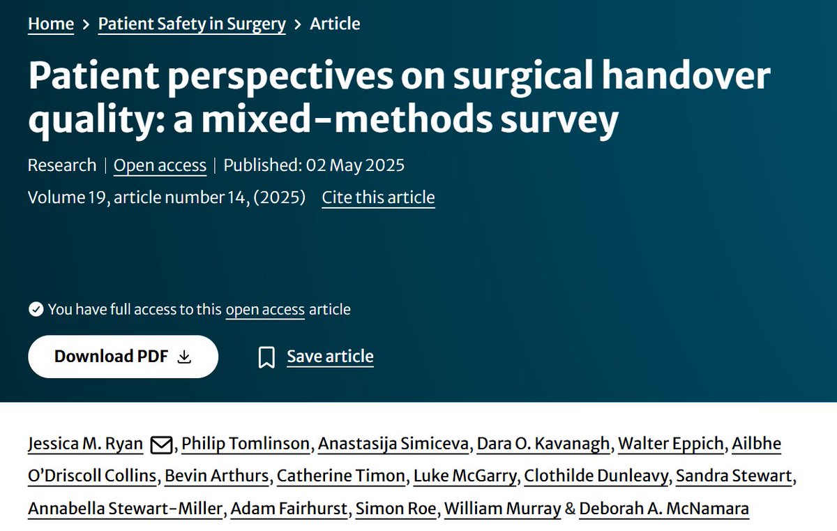 SH_COREstudy's tweet photo. We also explored the patient perspective in our handover research, identified outcomes important to patients, families and carers, and surveyed surgical patients across two teaching hospitals to understand awareness and perceptions of handover.@RCSI_Irl @MPS_Medical https://t.co/ENzA8cOcL7