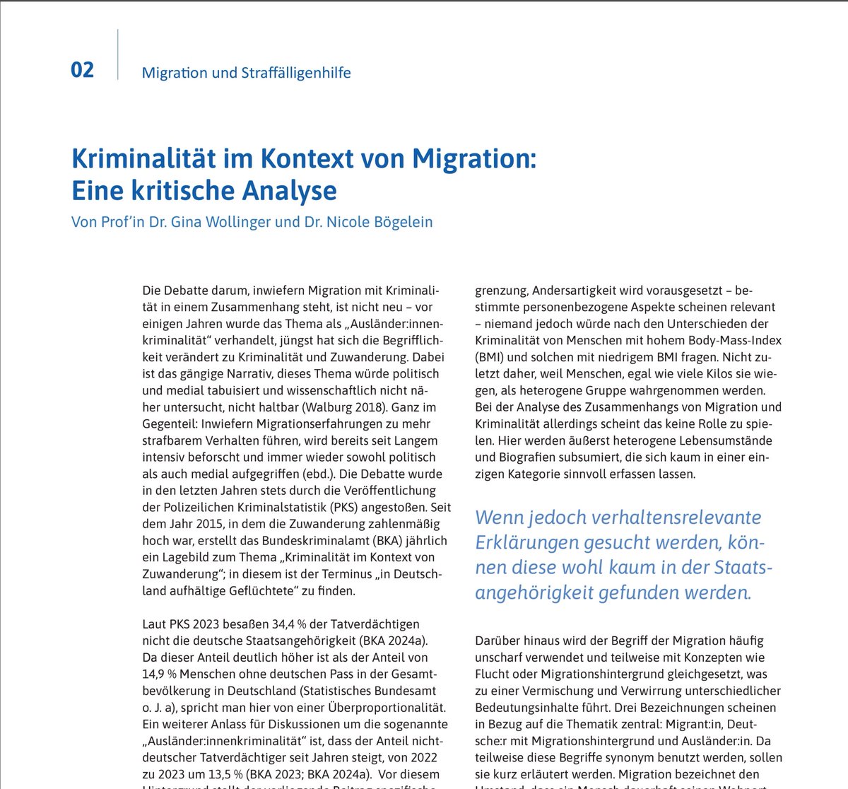<a href="/BeaBovary/">Beatrice Achterberg</a> Nachweislich?
Dann weise mal nach.
Ich habe übrigens Kriminologie und Statistik in HH und BN studiert. Und Du?