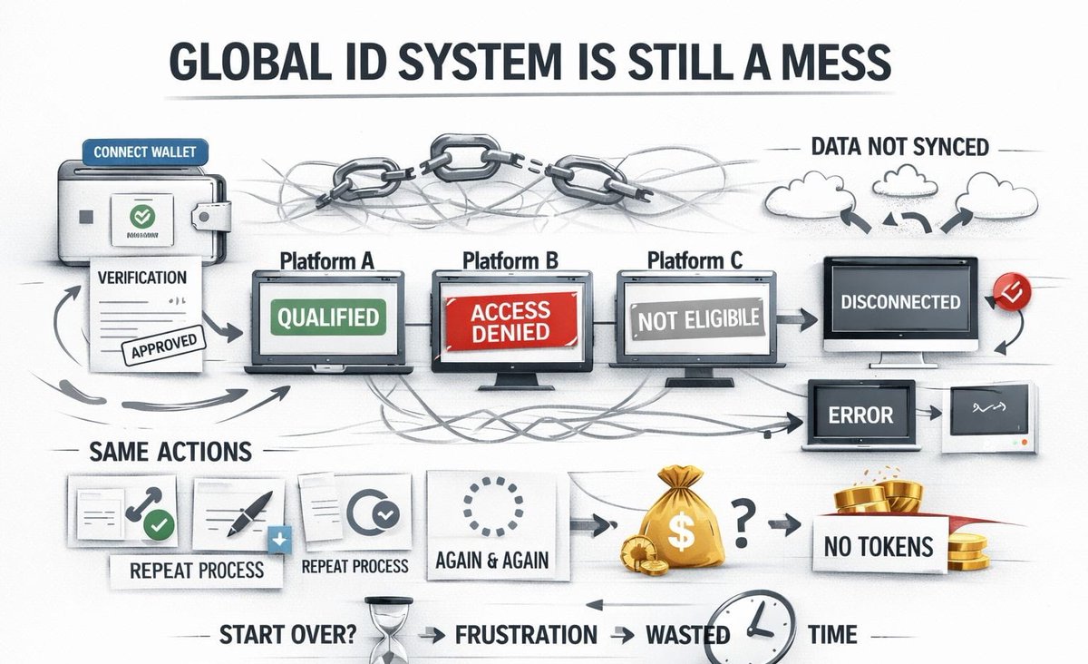 BellaBit9133's tweet photo. @Sign networks promise reusable ID… but fail.

Same wallet, same verification  yet every app makes you sign again.

Nothing carries over. Nothing sticks.

It should be seamless. Right now, it’s just friction. #signdigitalsovereigninfra $SIGN https://t.co/Mi2KSxc21o