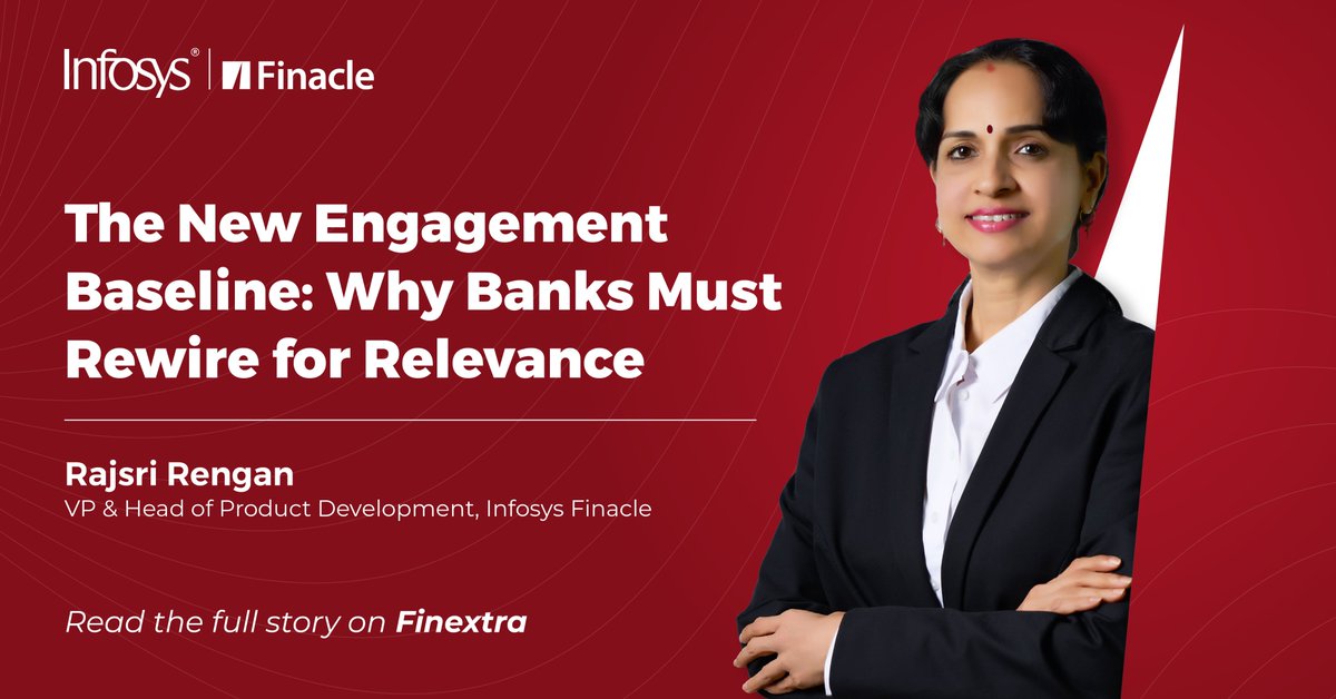 Finacle's tweet image. Banking engagement is being reset. Digital‑first, zero tolerance for friction and AI‑native experiences mean banks must rewire fast to stay relevant. Read more on @Finextra : lnkd.in/dHf4mPZa

#CustomerEngagement #DigitalBanking #AIinBanking