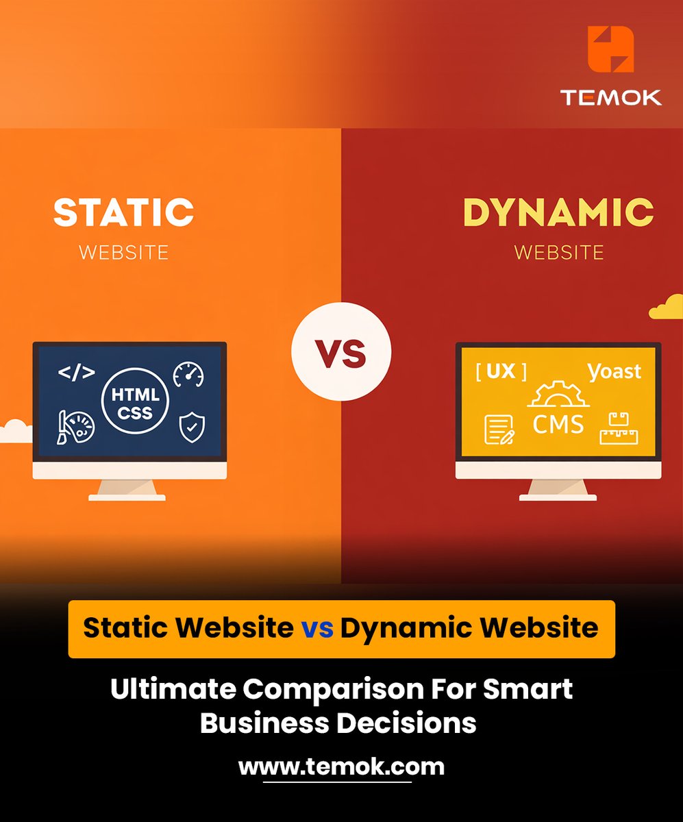 temokvoice's tweet photo. Explore static website vs dynamic website with real insights on cost, flexibility, and user experience for better business website planning.
https://t.co/2kaarRwvid

#StaticWebsitevsDynamicWebsite #WebDesign #WebDevelopment #DynamicWebsite #StaticWebsite https://t.co/yyX0o2HlYB