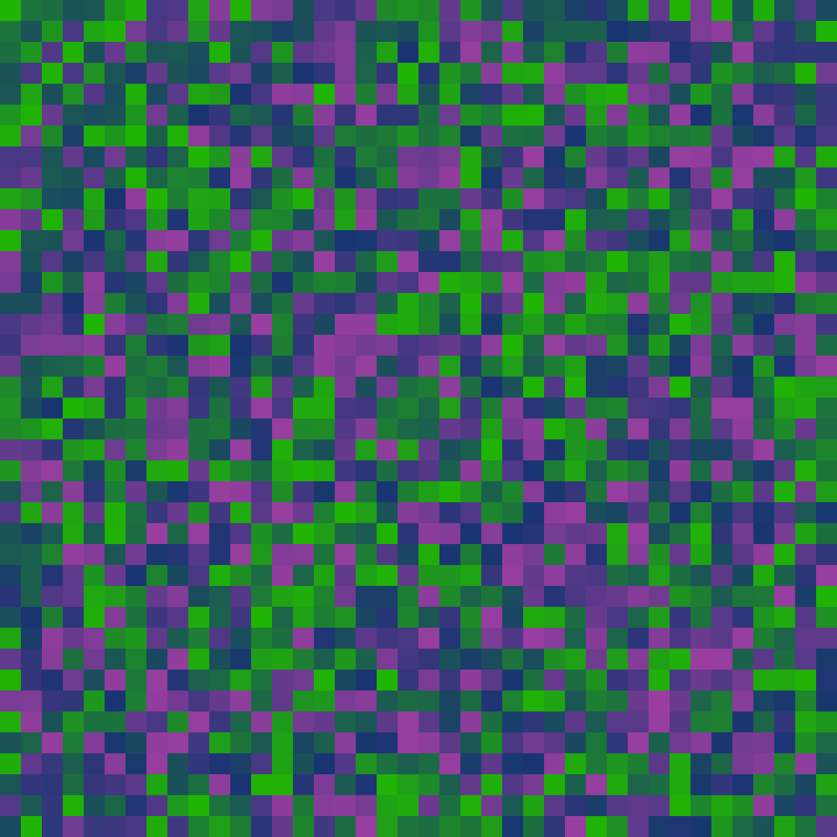 🤖 Beep beep! Check out this colorful pixel art.

🎨 Colors used: #20b504, #193472, #993ea0

#twitterbot #pixelmuse #pixelart #digitalart #8bit #art #generativeart