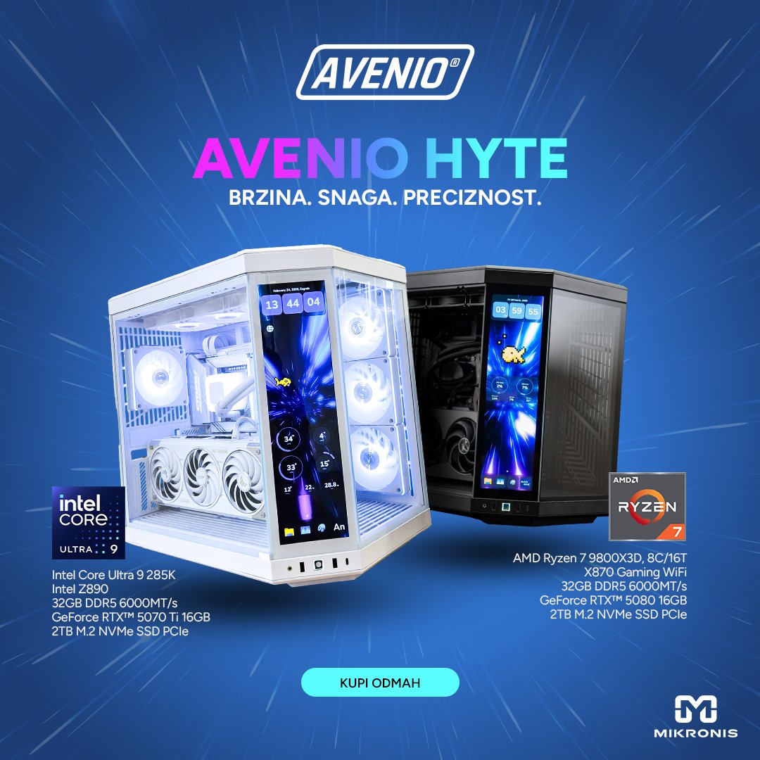 mikronis's tweet photo. [ Avenio ] - Premium gaming i profesionalno računalo bez kompromisa.
Detalji: https://t.co/6LjCK3ISkH
Dostupno u Mikronis poslovnicama i Mikronis web shop-u. https://t.co/d2VIwASX5b