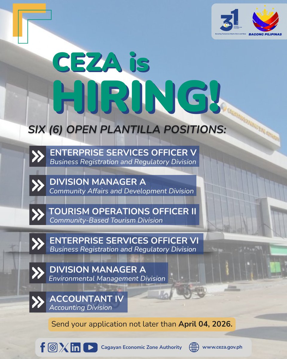 Cagayan Economic Zone Authority tweet media