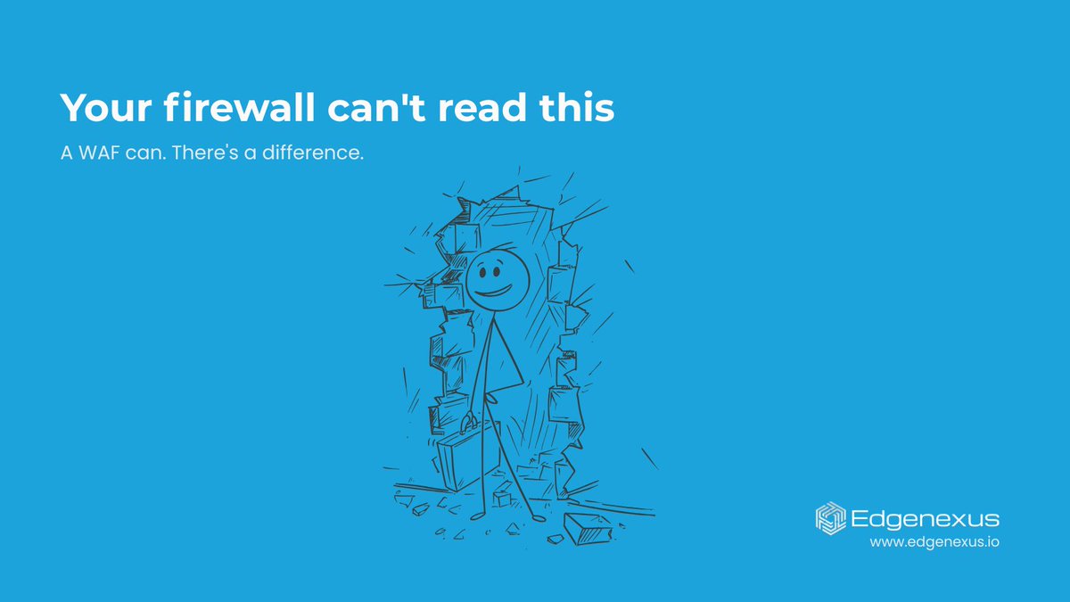 Total_Uptime's tweet photo. "We have a firewall" is not application security.
Network firewalls can't read HTTP content. SQL injection sent over port 443 is completely invisible to them.

A WAF works at Layer 7. Totally different tool. Totally different job. https://t.co/unud4IP64H
