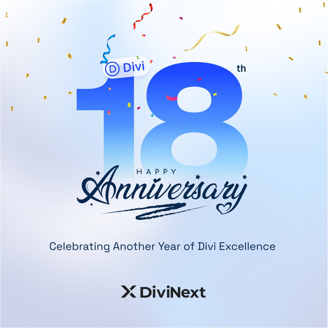 divi_next's tweet image. Divi turns 18 🎂 We couldn't wait for the party — so we started it ourselves. ⚡

Up to 50% off our entire Divi 5 plugin suite. Our biggest sale of the year.

👉 divinext.com/deals

#DiviAnniversary #Divi18 #DiviNext #Divi5 #WordPressPlugins