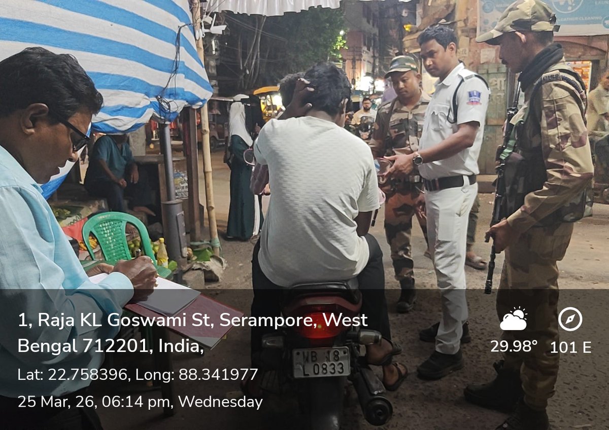 CEOWestBengal's tweet image. SST checking is going on at different places Hooghly district, West Bengal.
#WBLA2026 #SST 
@ECISVEEP @SpokespersonECI @PIBKolkata @airnews_kolkata
@DMHooghly