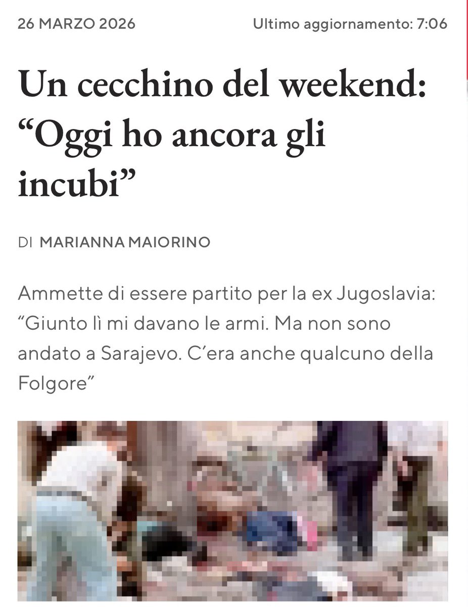Frances99687883's tweet photo. Povera gioia,ha ancora gli incubi! D’altronde,”mica è come sparare al bersaglio del poligono”.Un conto è ammazzare subito qualcuno,ma ferire la vittima e vederla agonizzante,con le emorragie e gli arti amputati…signora mia,che impressione! Fascisti sensibili #Sarajevo #cecchini https://t.co/g7VzJUyt66