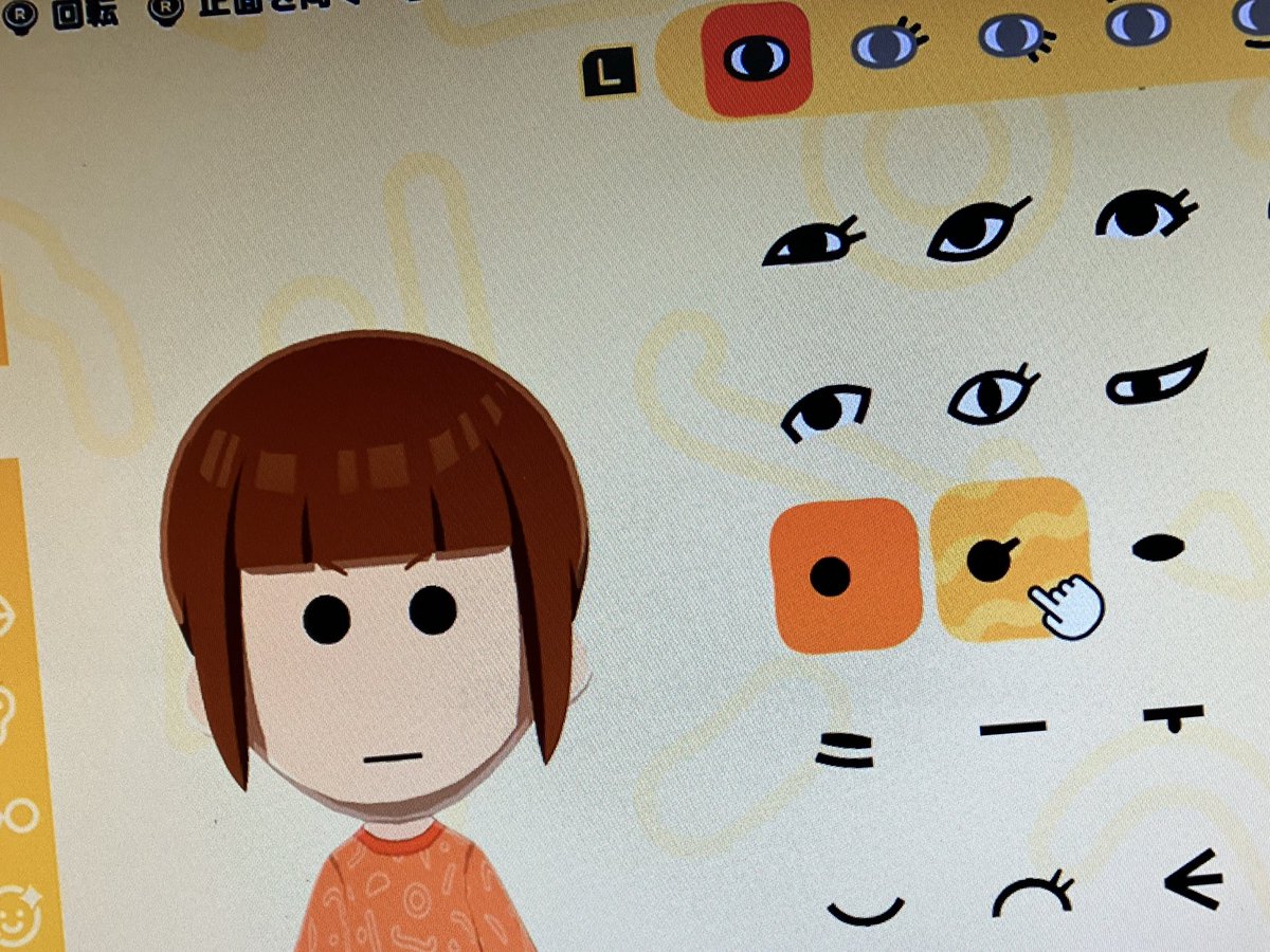 PONDORON's tweet photo. トモコレでMiiを作る時、目が閉じる等のアニメーションを残したまま、オリジナルの目を作成したい場合、下の画像にある、２つの目を使用する事をオススメするよ！
この目を選択した後、ペイントで白目と縁を描けば完成！簡単！
少し違和感はあるけど、そこは妥協！
#トモコレ https://t.co/0iHV8C57Op