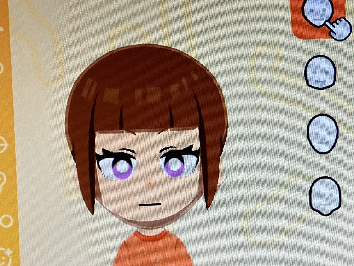 PONDORON's tweet photo. トモコレでMiiを作る時、目が閉じる等のアニメーションを残したまま、オリジナルの目を作成したい場合、下の画像にある、２つの目を使用する事をオススメするよ！
この目を選択した後、ペイントで白目と縁を描けば完成！簡単！
少し違和感はあるけど、そこは妥協！
#トモコレ https://t.co/0iHV8C57Op