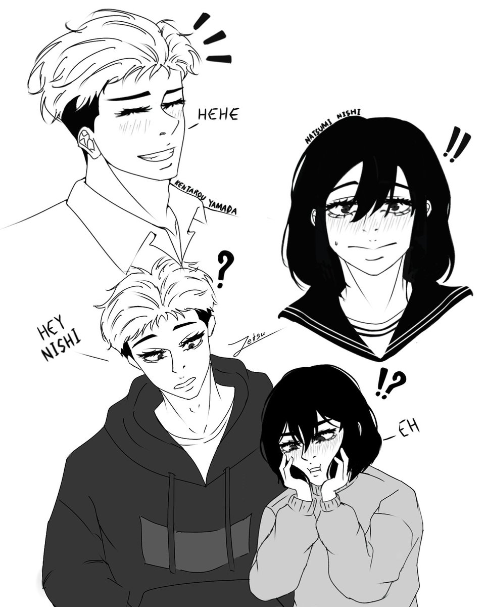 _zt0_x's tweet photo. Yamada x Nishi in my art style #youandiarepolaropposite https://t.co/wFS9KVmg2s
