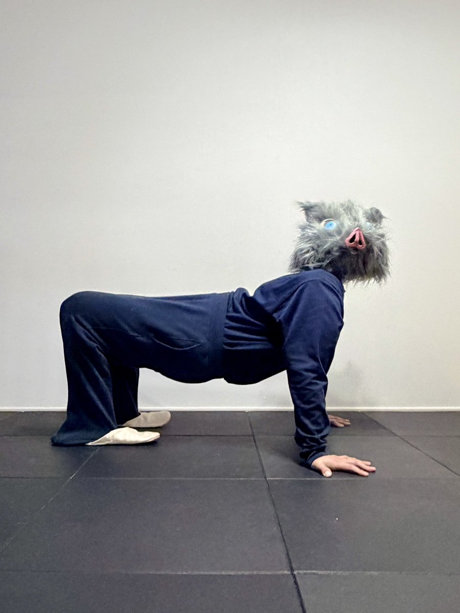 伊之助ボディになるまで毎日腹筋ローラー tweet media