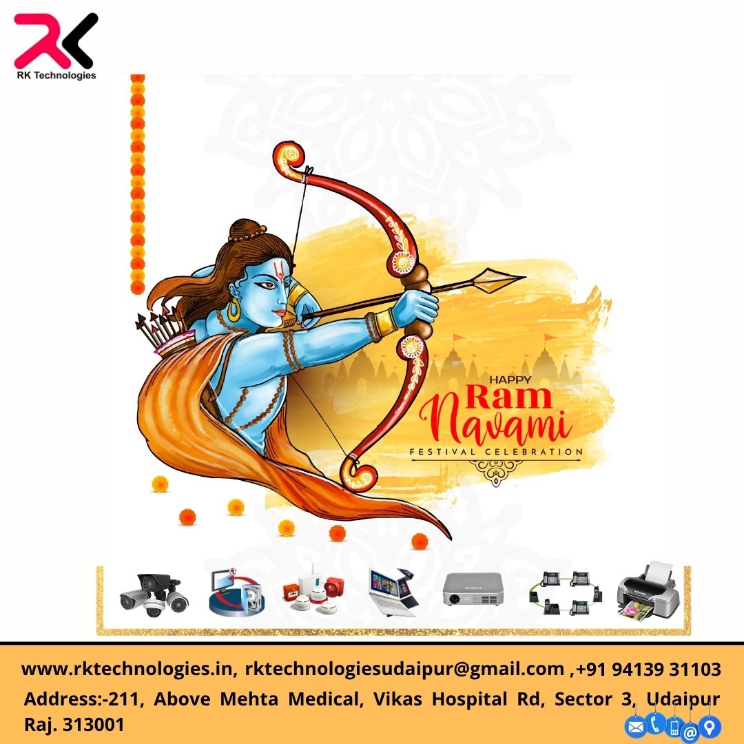 RKTechnologies4's tweet photo. Happy Ram Navami 🙏
“May this Ram Navami inspire you to walk the path of truth &amp; overcome challenges with courage!”
Jai Shree Ram 
#udaipur

#homeautomation #network #EPbax #securitysystems #alarmsystem  #nvr #intercom #videosurveillance #networking  #home #ipcam #wireless https://t.co/6KpZrEAkKo