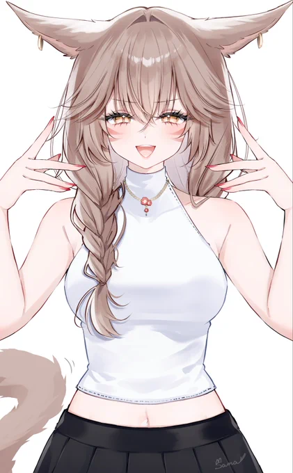 お顔可愛く描けたから無し差分も～