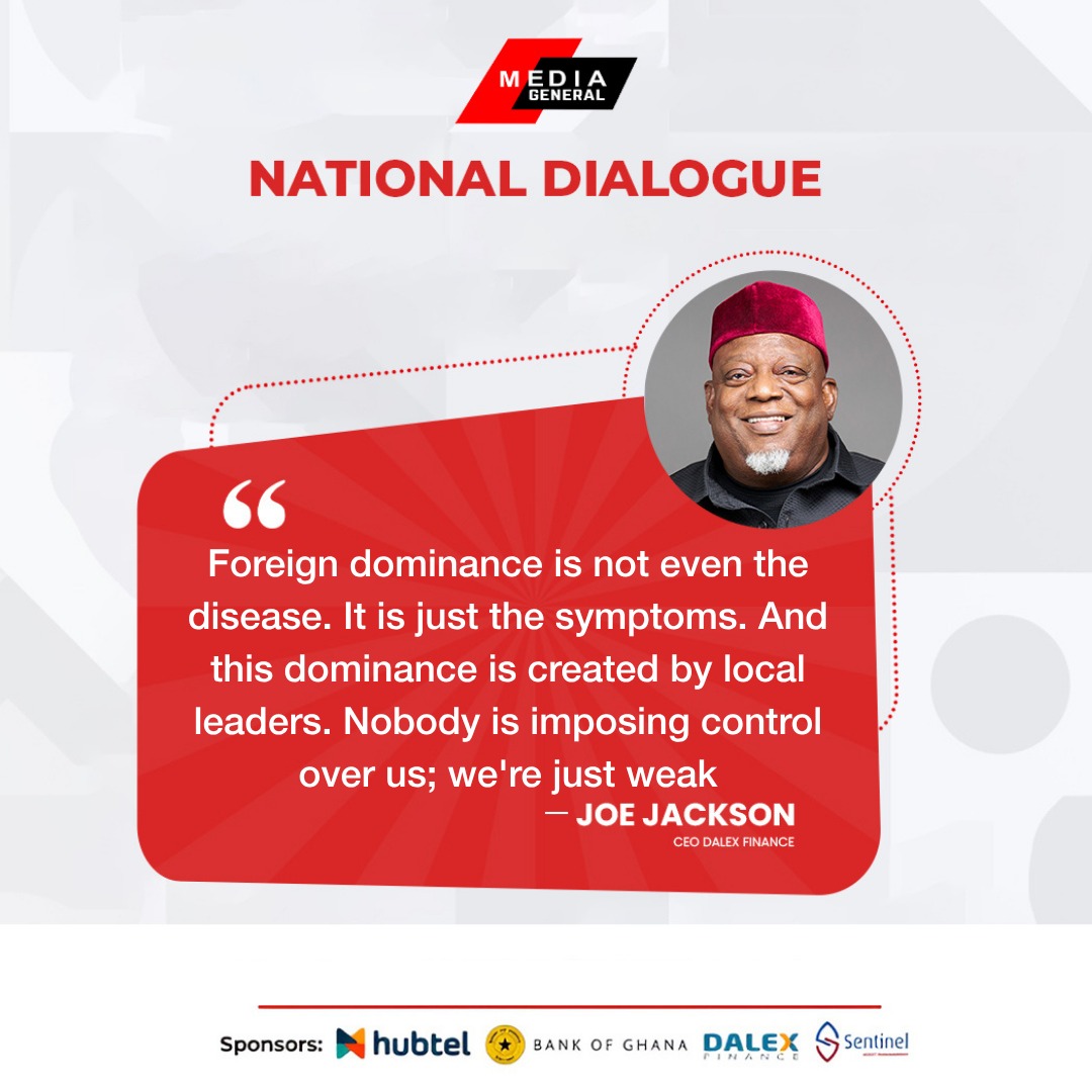 tv3_ghana's tweet photo. Joe Jackson at the Media General National Dialogue is challenging us to stop managing for others and start building for ourselves. "We use our expertise to build foreign companies."
#MGDialogue #TV3GH https://t.co/No8vKiT57l