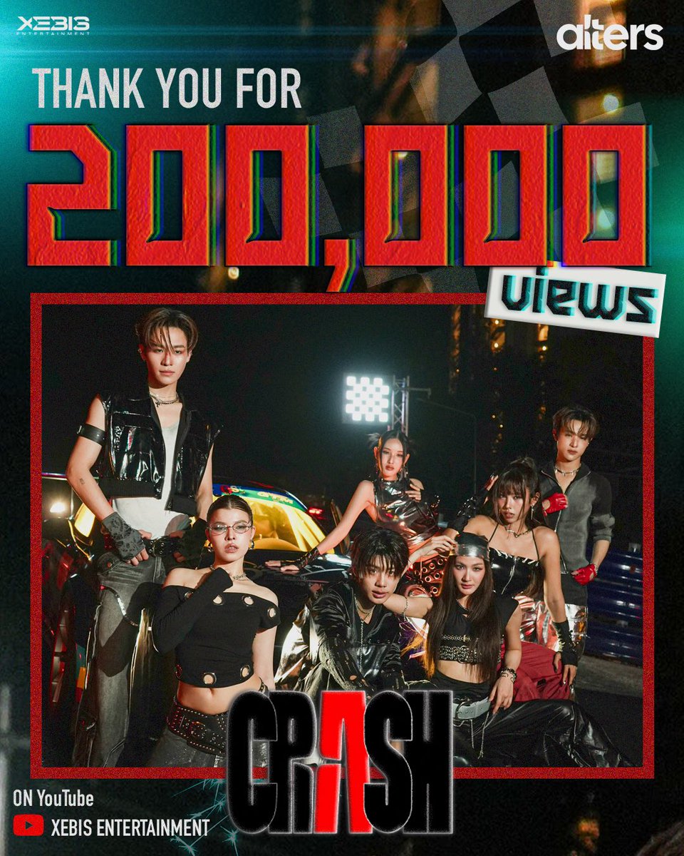ALTERS_OFC's tweet photo. We got 200,000 views!! 💥
ขอบคุณทุกคนที่ร่วม CRASH 🏎️ ไปกับพวกเราจนถึง 200,000 วิว
ไปต่อกันที่ 500,000 วิว 🤙🏻
Because we’re gonna rock this city like a smash 😜!!!
#ALTERS2ndSingle_CRASH
#Alters #อัลเธอส์ #AltersEgoOutOfNowhere
#XEBISENTERTAINMENT
#MAKEPOPHISTORY
#COEDGROUP https://t.co/E9GQ8HG3Ok