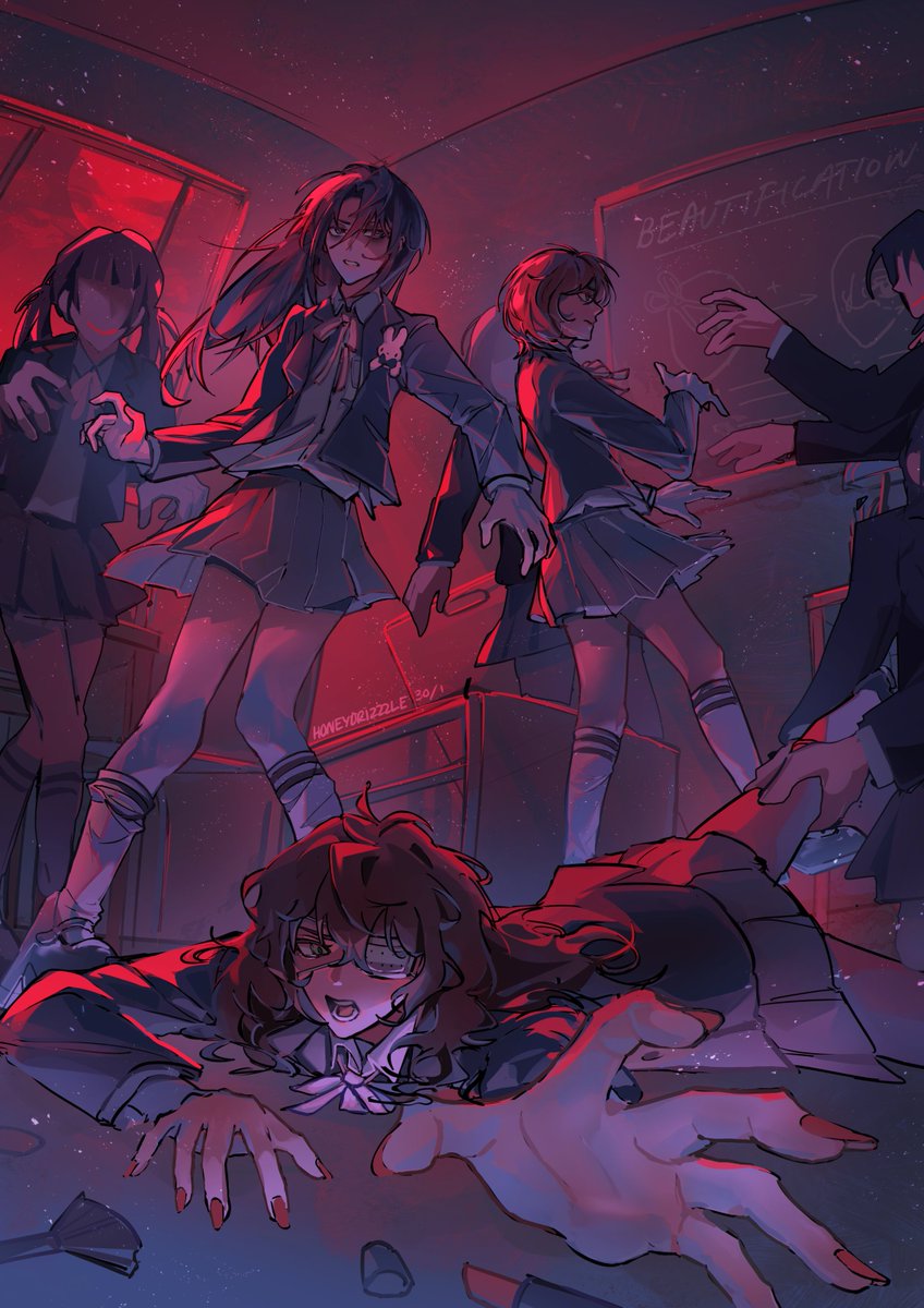 driz_zles's tweet photo. it's finally posted!! so glad i got to draw this darkness by krill and ofc fem everyone... 
go check out the banger fic by cabo!🎀💥 #gsgw https://t.co/iQ0x8QJ0dB