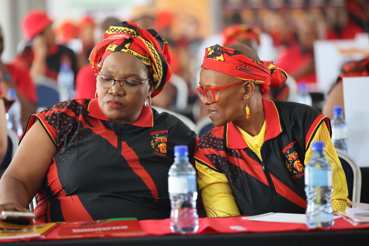 _cosatu's tweet image. Now, #SANCO, #SACP and the #ANCWL are delivering messages of support at #COSATUNationalGenderConference2026 in Benoni #GenderStruggle #ClassForces