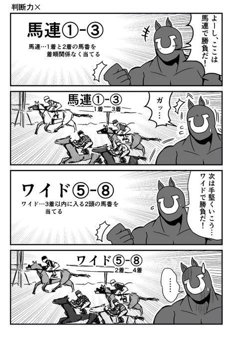 お馬さん4コマ漫画
判断力×
#漫画が読めるハッシュタグ 