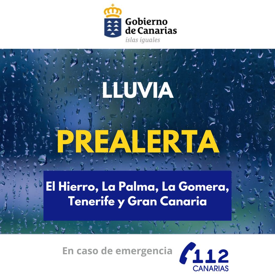 tvlapalma's tweet photo. 🌧️El Gobierno de Canarias actualiza la situación a prealerta por lluvia en islas occidentales y Gran Canaria
https://t.co/HmYmXWcRYo #TVLaPalma #Prealerta #Lluvias 

📰Noticia Completa: https://t.co/KqQBziVVuh https://t.co/U5nO4GTsi0