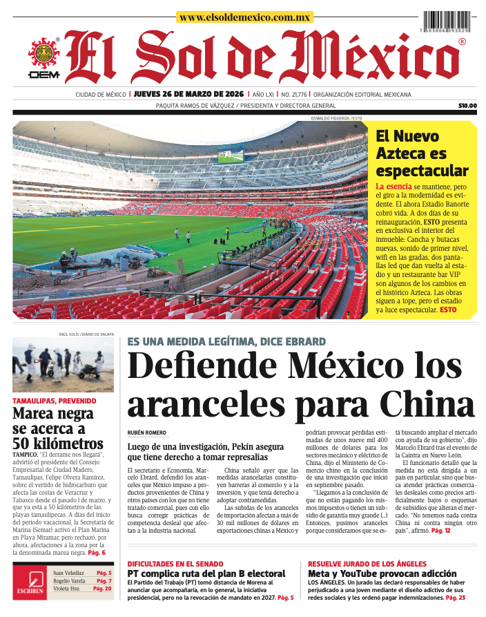 El Sol de México tweet media