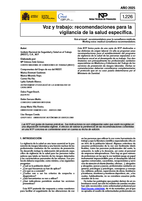 prevencionjcyl's tweet photo. NTP 1226: Voz y trabajo: recomendaciones para la vigilancia de la salud específica.

@INSST_MITES_GOB 

https://t.co/5m5U4XCHu0 https://t.co/Ds7WzoSRRD