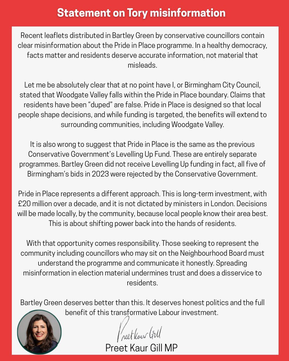 Preet Kaur Gill MP tweet media