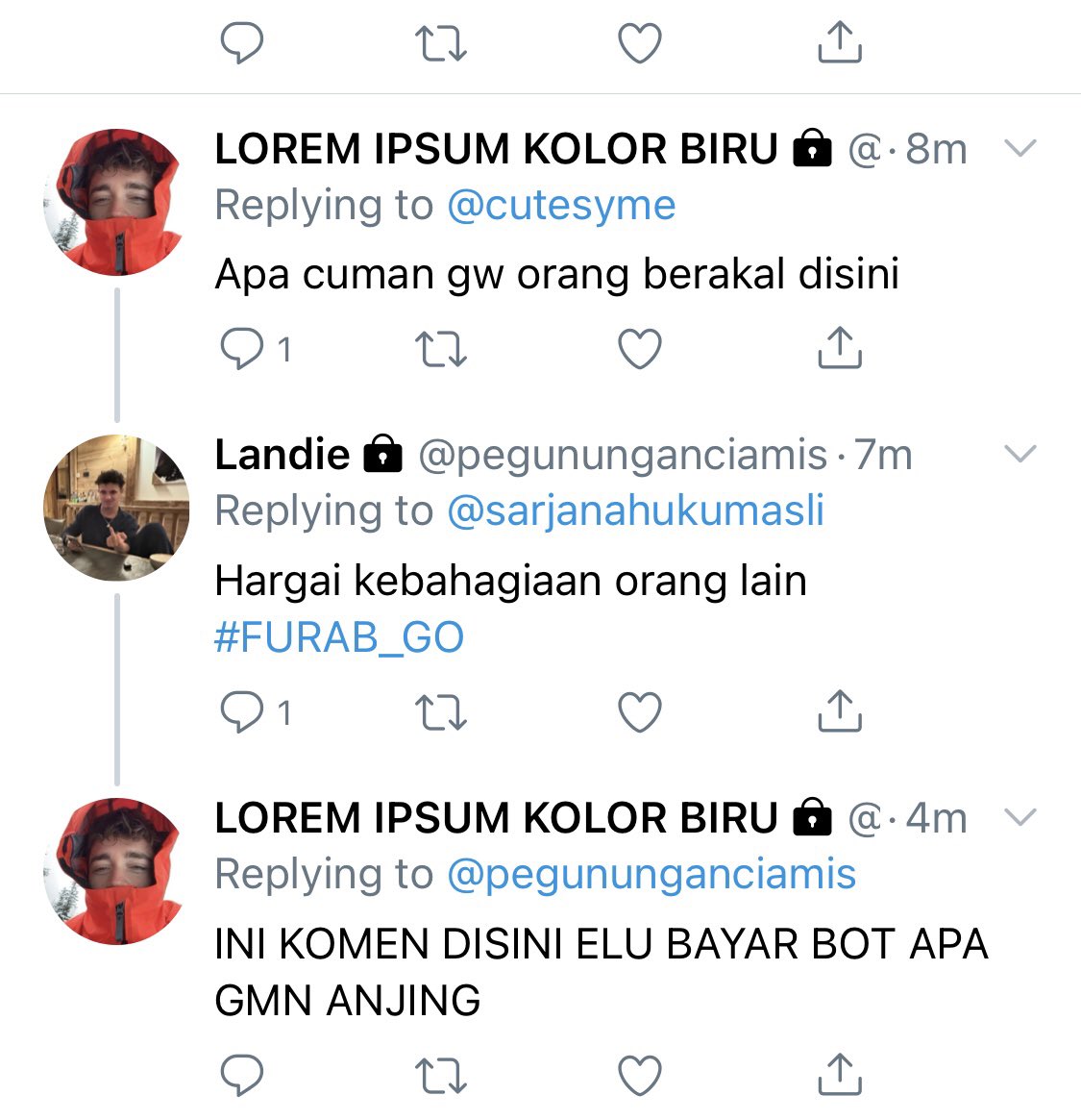 mindfuwl's tweet photo. Bot komen + charles manusia berakal sehat https://t.co/CrTzpORbWf