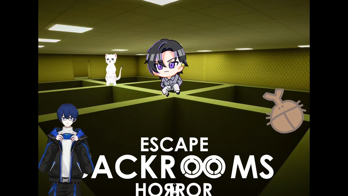 【Escape The Backrooms】2人と２匹でやる脱出ゲーム！ youtube.com/live/-Wa8hRBmT… <a href="/YouTube/">YouTube</a>より