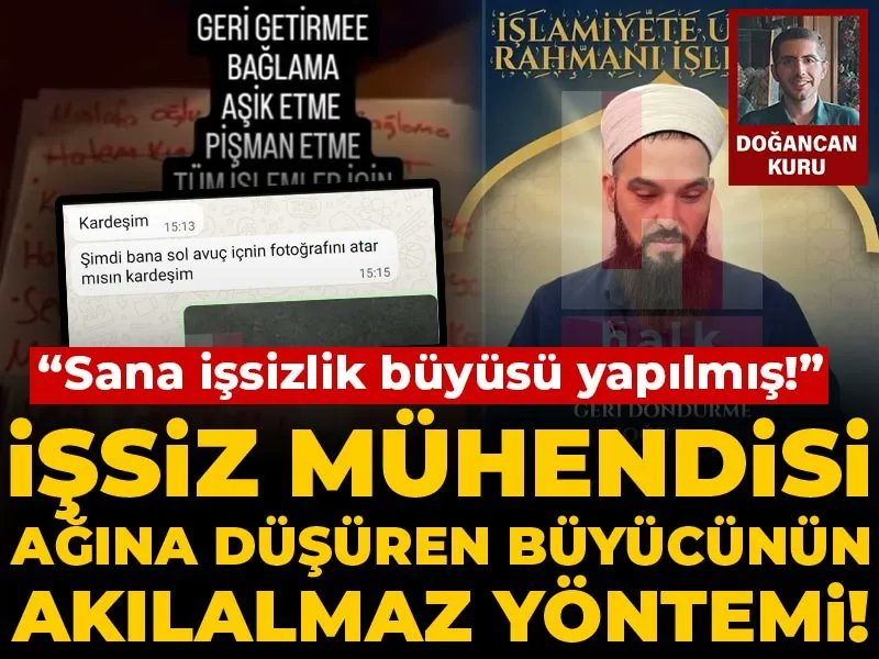 İşsiz mühendisi ağına düşüren büyücünün akılalmaz yöntemi! 

“Sana işsizlik büyüsü yapılmış!”

✒️ Haber: Doğancan Kuru (<a href="/dcankr/">Can Kuru</a>) 

halktv.com.tr/gundem/issiz-m…
