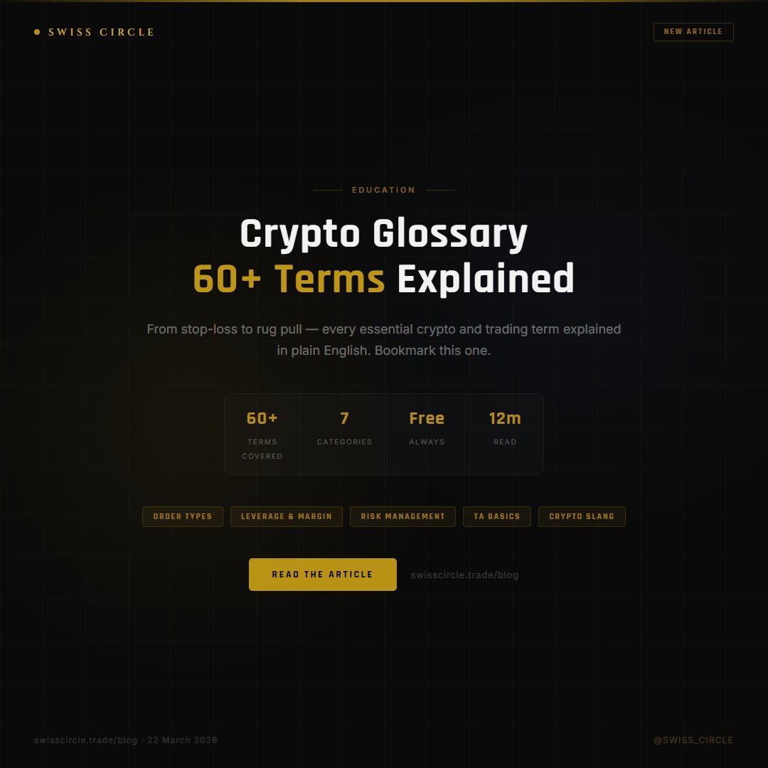 swiss_circle's tweet photo. New on the Swiss Circle blog:

60+ crypto terms explained in plain English.

Bookmark it. Share it with anyone just getting started.

👇
https://t.co/UUM01xPek5 https://t.co/jXXsuGuRbX