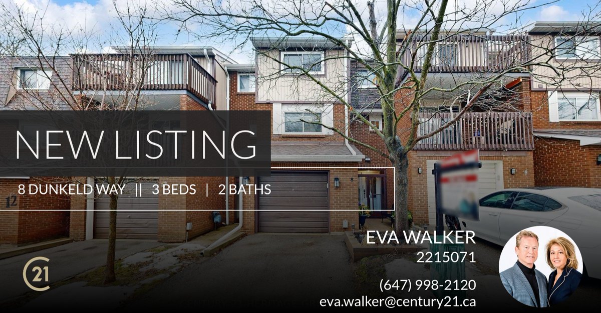 C21_WalkerTeam's tweet photo. 📍 New Listing 📍 Take a look at this fantastic new property that just hit the market located at 8 Dunkeld Way in Markham. Reach out here or at (647) 998-2120 for more information

It's YOUR Move...
Call Me 647-998-2120 https://t.co/X0hbkc96yi https://t.co/XJpVtfem5x