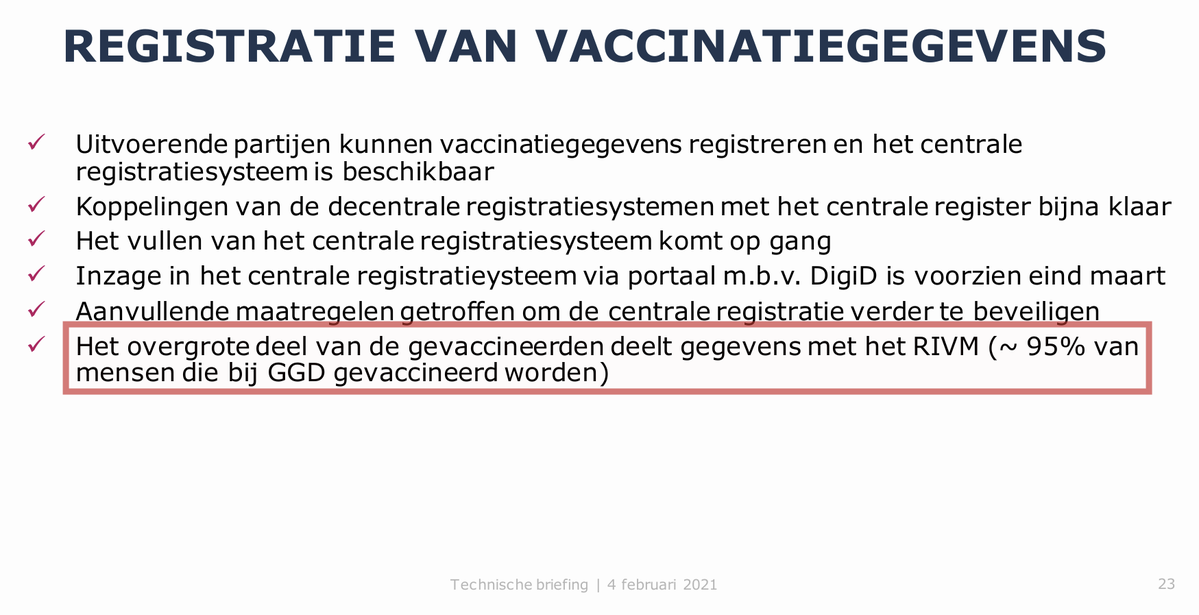 LEUGENS DOOR DE JONGE &amp; VAN DISSEL

3 februari 2021

Fig 1: De Jonge ZWIJGT over HET FEIT dat er maar 13,1% data binnen was. Hij erkent dat het essentieel is dat die data er komt. Maar hij VERZWIJGT het ontbreken van veiligheidsbewaking. Wél legt ie als een schoolmeester uit hoe