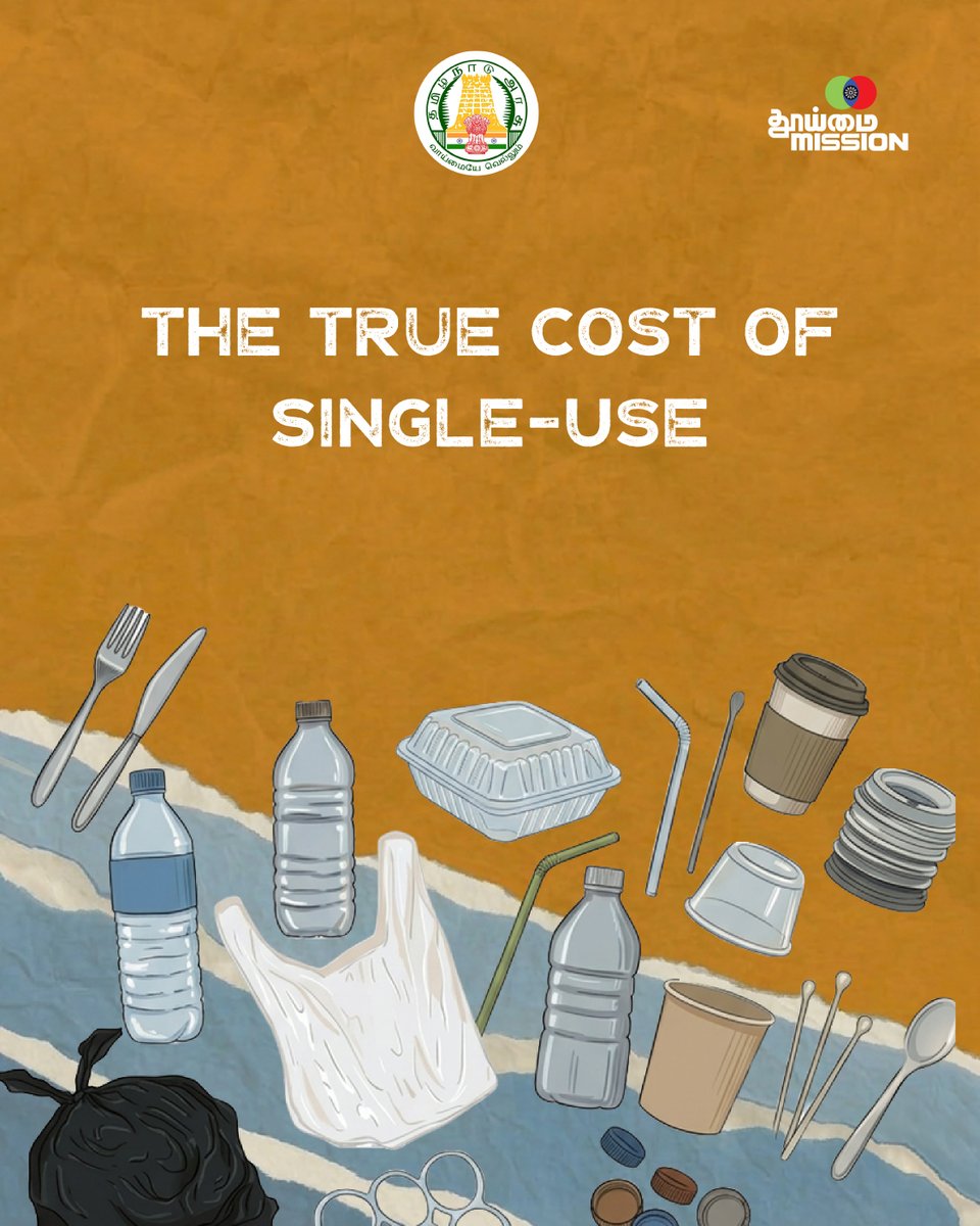 ThooimaiMission's tweet photo. The True Cost of Single-Use Plastic
Most plastic ever made still exists.
Only a fraction is recycled, the rest stays with us.
Rethink. Refuse. Reduce. Reuse. Repurpose. Recycle.
#ThooimaiMission #CTCL #SingleUsePlastic #CircularEconomy #BehaviourChange https://t.co/l0IvTf5WS2