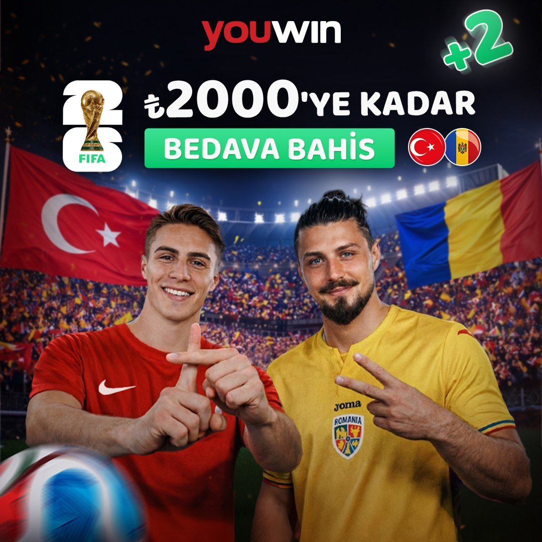 🔥#Youwin ile kazanç zamanı!
⏳BÜYÜK MAÇ GÜNÜ! 🇹🇷⚔️🇷🇴
Yeni üyelere özel 2000₺ Deneme Bonusu seni bekliyor.

⚽Yüksek oranlı bahisler
💰Günlük promosyonlar
Kazanmaya Youwin ile başla!
cutt.ly/Youwin2026

🔥Türkiye – Romanya karşılaşması öncesi fırsatı kaçırma!
#denemebonusu