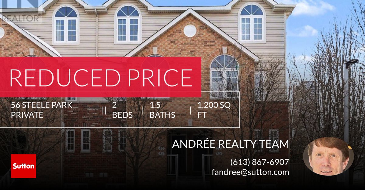 frank_andree's tweet photo. 📍 Reduced Price 📍 This recently reduced home at 56 Steele Park Private in Ottawa won't last long, so, don't wait to set up a showing! Reach out here or at (613) 867-6907 for more information!

Frank André... https://t.co/SgtAaT3lHE https://t.co/bI6SJR4G7o