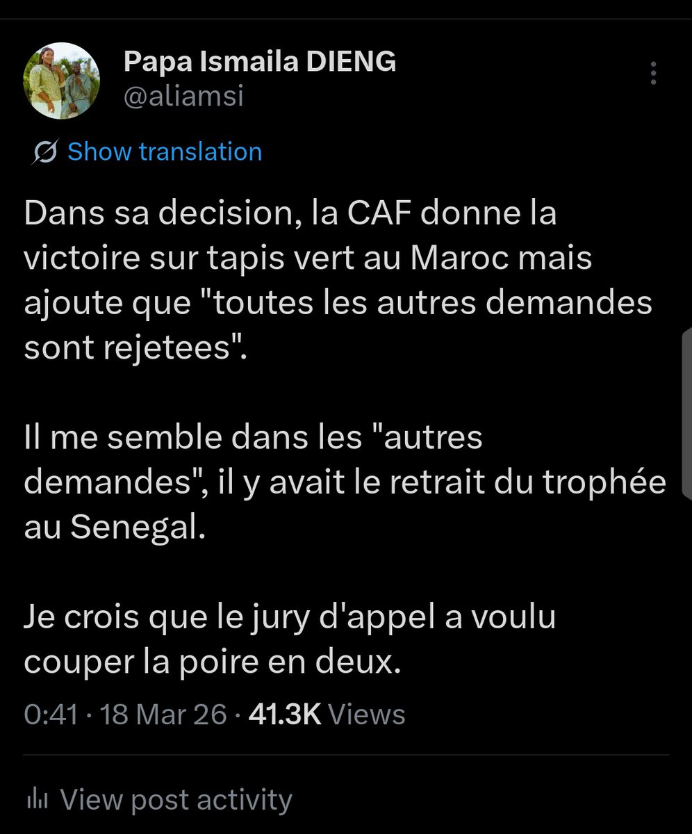 Papa Ismaila DIENG tweet media