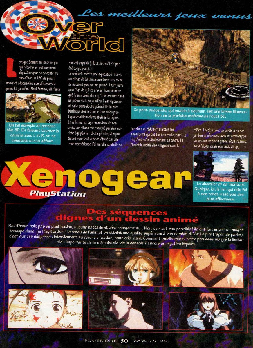 AllmightoFranky's tweet photo. On termine la rubrique consacrée à l'arcade avec l'excellent #RivalSchool de #Capcom,puis une page de "Stop info" qui s'était perdue!Et la rubrique "Over the world" avec l'excellent #Xenogear sur #Playstation!!: 3/5 https://t.co/iHar09F98F