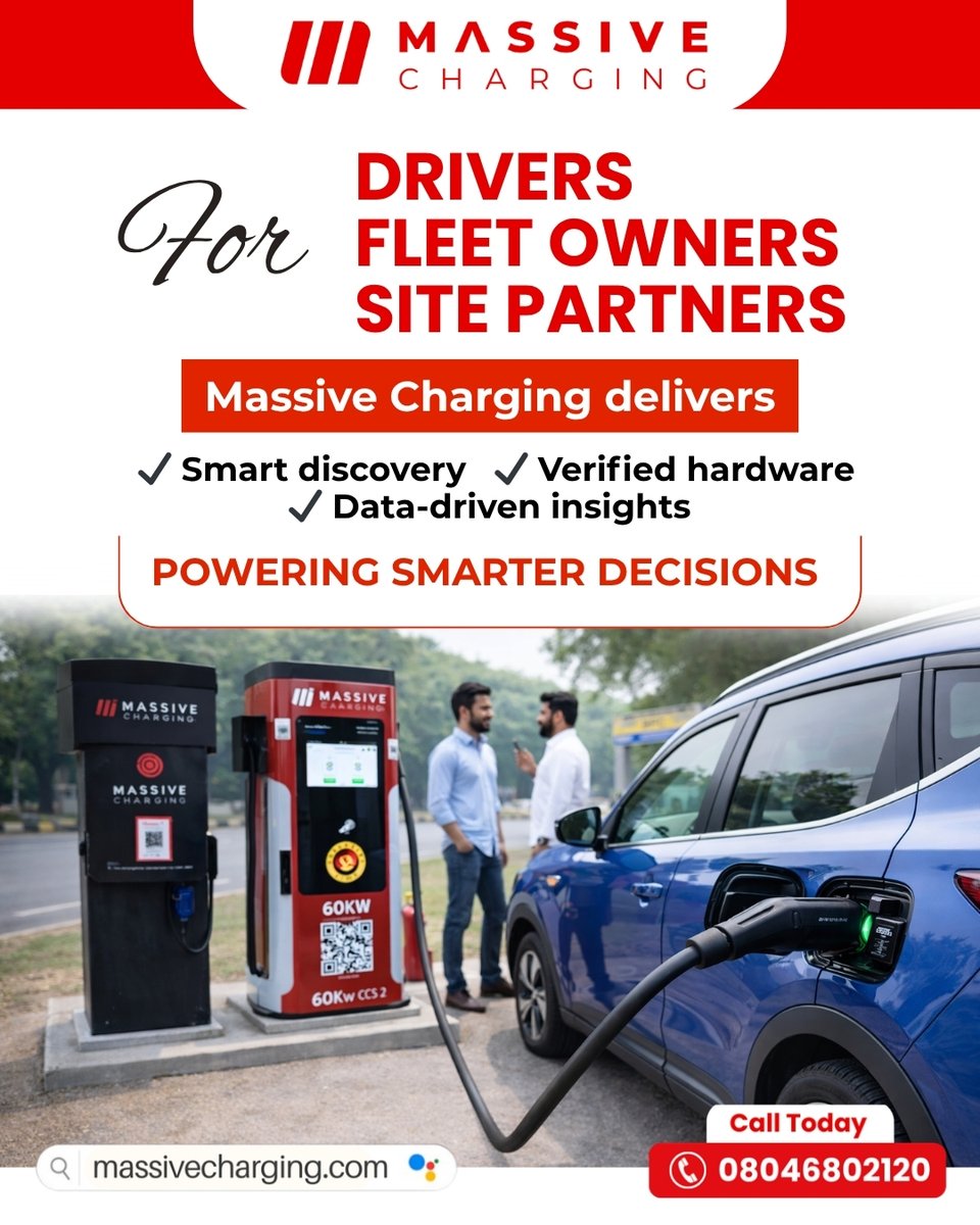 1C_EV_Charging's tweet image. For those who drive.
For those who manage.
For those who scale.

Massive Charging powers every part of the EV ecosystem.

#MassiveCharging #ElectricMobility #EVNetwork