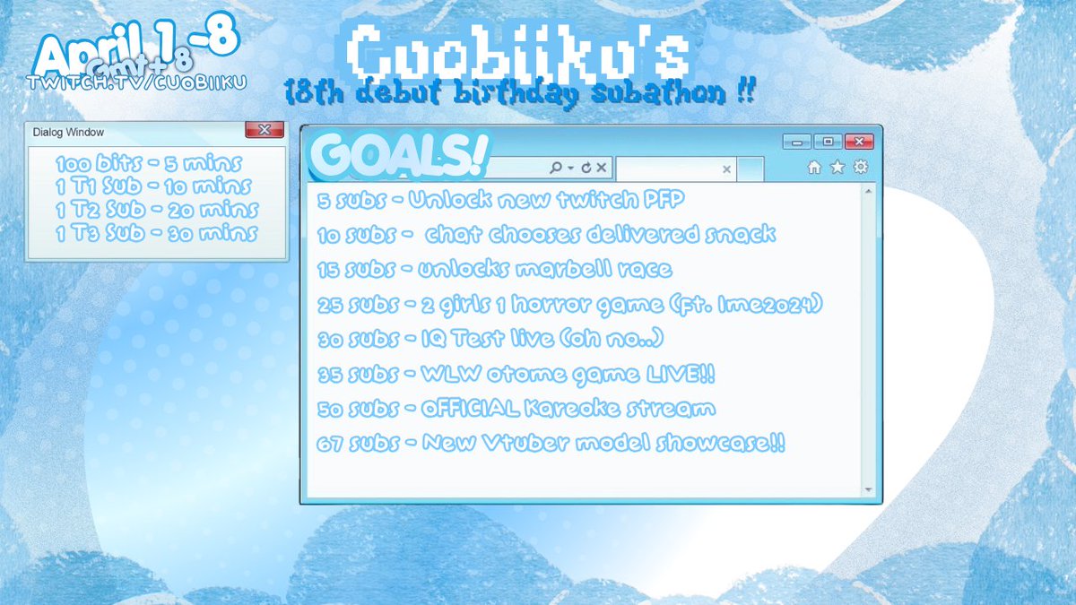 Cuobii CC. 🐻‍❄️ SUBATHON BDAY APR 1!! tweet media