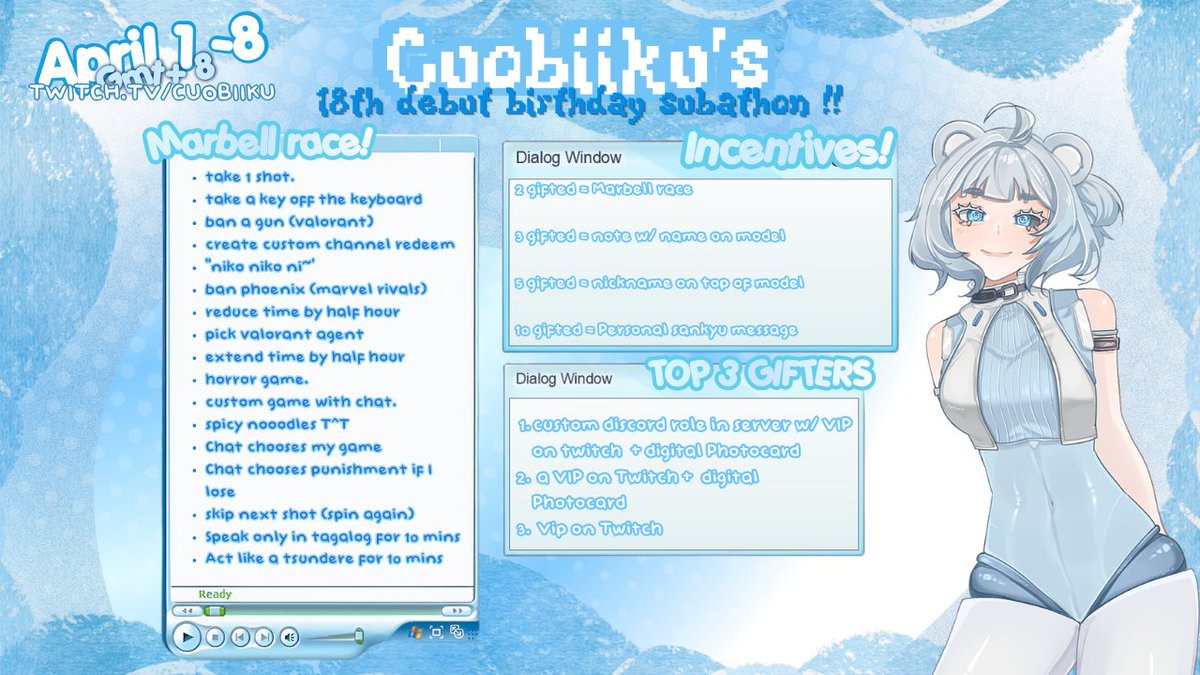 Cuobii CC. 🐻‍❄️ SUBATHON BDAY APR 1!! tweet media