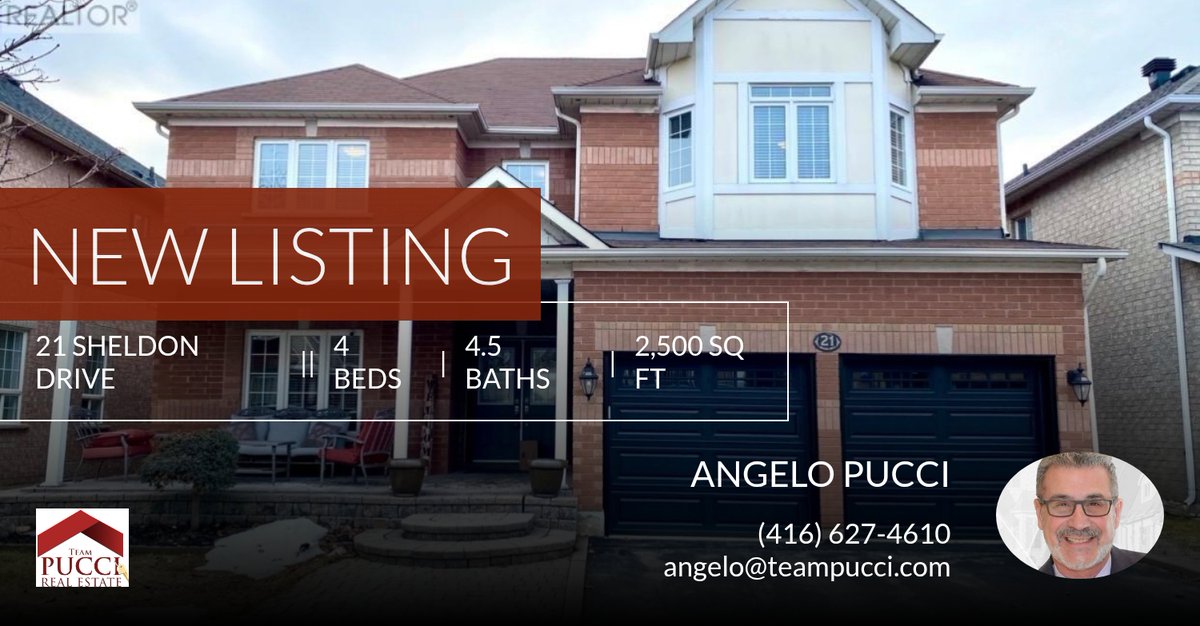 angelopucci's tweet photo. 📍 New Listing 📍 Take a look at this fantastic new property that just hit the market located at 21 Sheldon Drive in Ajax (central). Reach out here or at (416) 627-4610 for more information

Angelo Pucci
Sales Representative
Team L... https://t.co/SearVAchs4 https://t.co/rLo6PrOlva