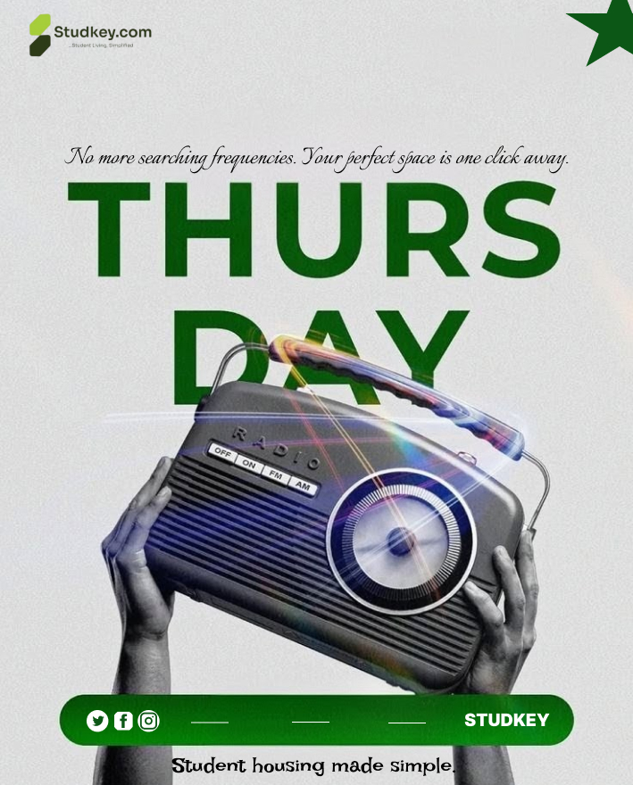 UseStudkey's tweet photo. ✨ Throwback Thursday Vibes!

Back in the day, finding student housing felt like tuning an old radio… turning knobs, searching endlessly, and hoping you land on the right station. 😅

But today? The frequency is clear. 🎯
 Studkey has made student housing simple, fast, and ... https://t.co/35iq2p0Kip
