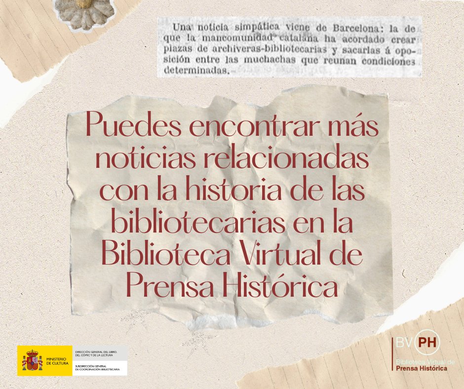 Puedes encontrar más noticias sobre el acceso de las mujeres a las bibliotecas en la Biblioteca Virtual de Prensa Histórica 📰 (#BVPH)👇🏽
prensahistorica.mcu.es/es/inicio/inic…
#MesDeLaMujer #Bibliotecarias #Mujerespioneras #Bibliotecas
