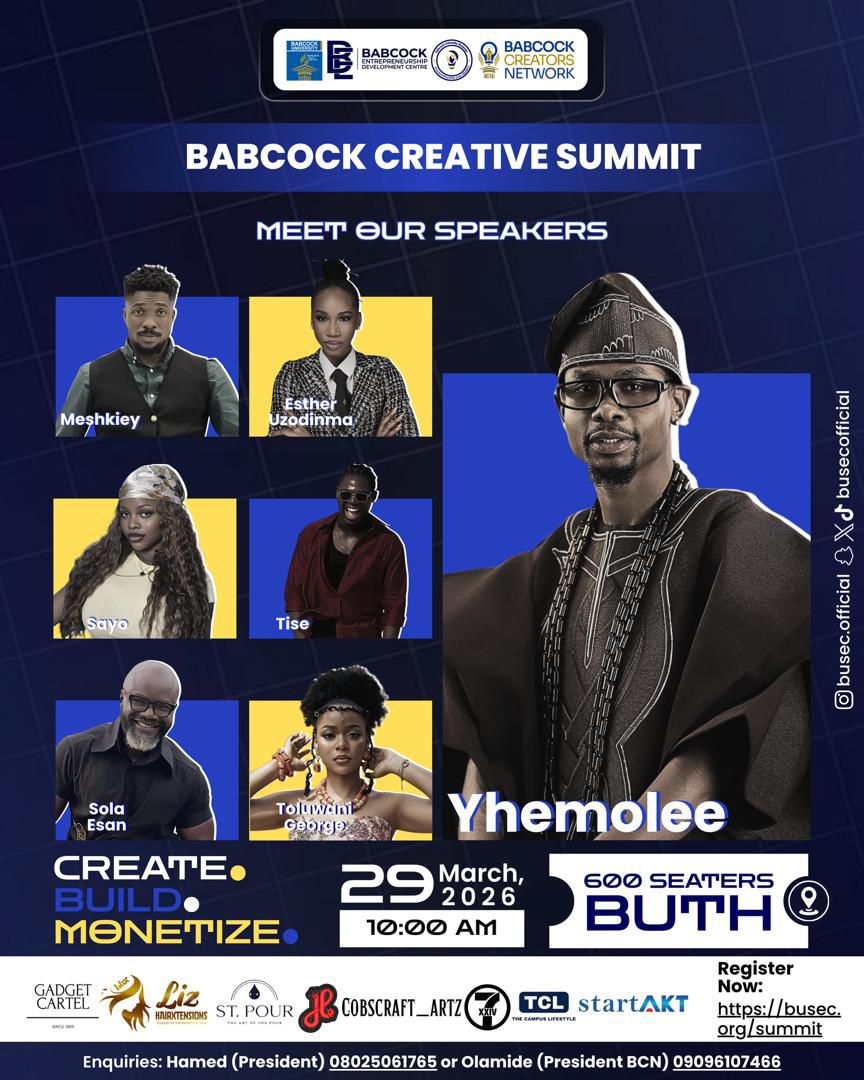 Babcockcreators's tweet photo. Big ideas need the right room. 💡

That’s why BUSEC × BCN present the Babcock Creative Summit — built for creators ready to grow and monetize their craft.

If you’re serious, you already know where to be.

Get tickets: https://t.co/8PtNEVr58q⁠�

Don’t miss it ❗️ https://t.co/Ih1FSRiW34
