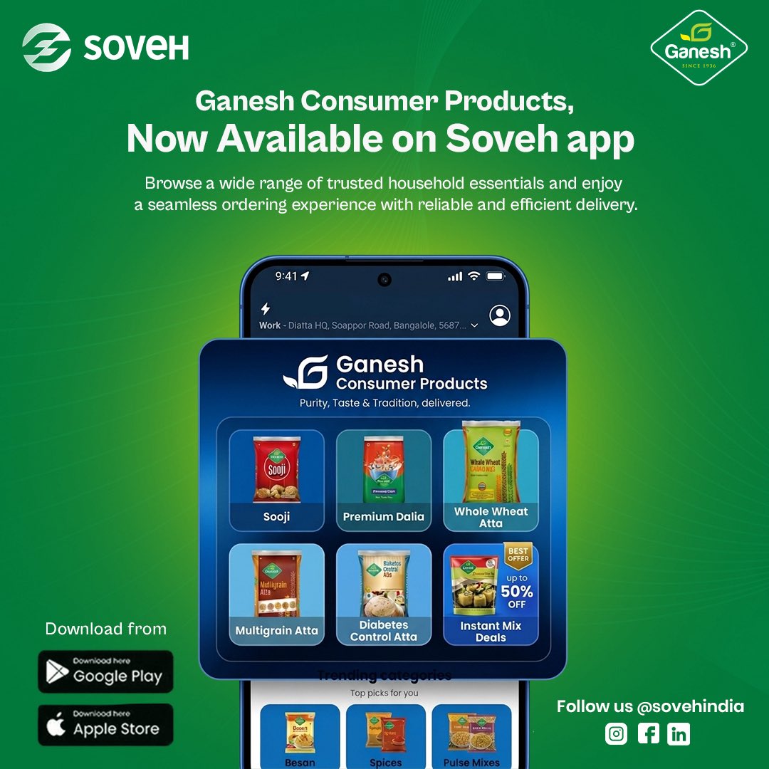 shreyanbha54122's tweet image. Retail game just changed.
Ganesh Consumer Products is now LIVE on Soveh.
From kirana shelves to digital dominance 
we’re bringing trusted brands directly to retailers at scale.
This is not just product listing.
This is control of distribution.

#Soveh #RetailRevolution #B2BIndia